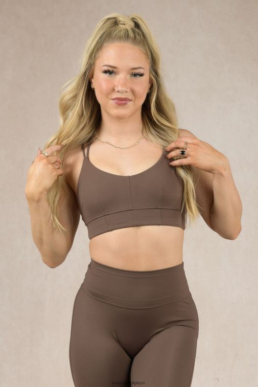 femmes chocolat au lait w319 - soutien-gorge de sport asanas YoungLA vêtements A004FL1019