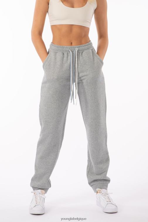 femmes gris chiné w207 - jogger à trois cordes YoungLA vêtements A004FL1136