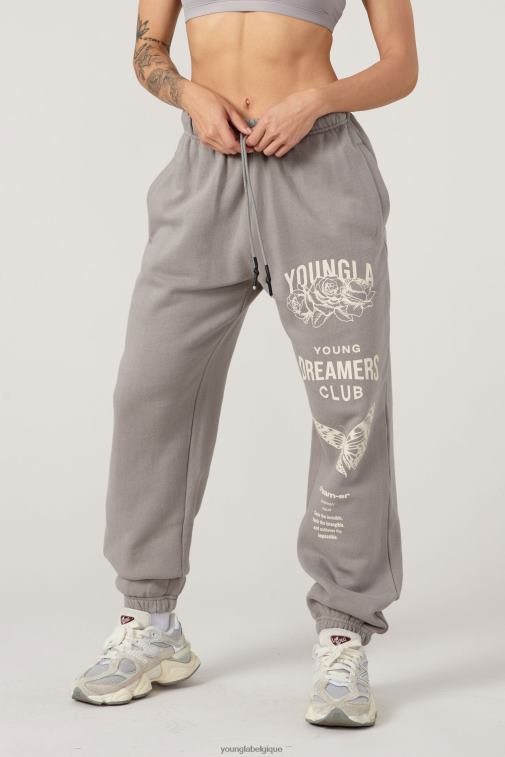 femmes gris pierre w211 pantalon de jogging rêveur YoungLA vêtements A004FL1125