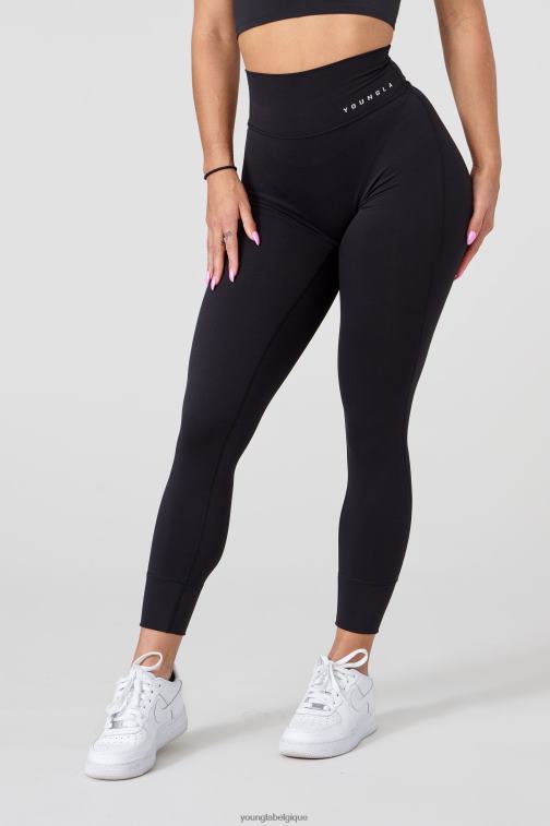 femmes noir w212 progrès leggings YoungLA vêtements A004FL1151