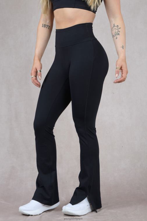 femmes noir w213 - legging évasé asana YoungLA vêtements A004FL1160