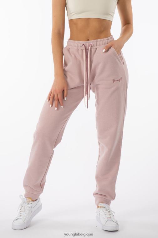 femmes rose poussiéreux w207 - jogger à trois cordes YoungLA vêtements A004FL1135