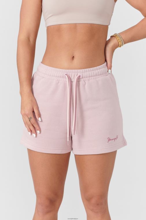 femmes rose poussiéreux w107 short à trois cordes YoungLA vêtements A004FL1088