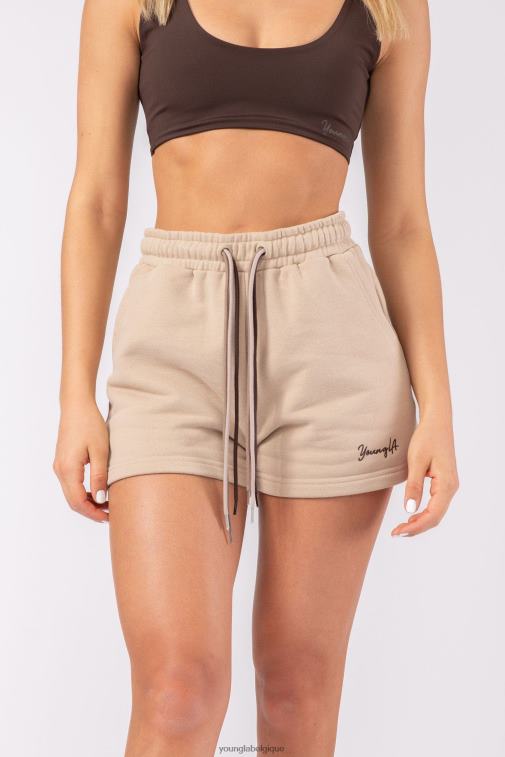 femmes taupe clair w107 short à trois cordes YoungLA vêtements A004FL1085