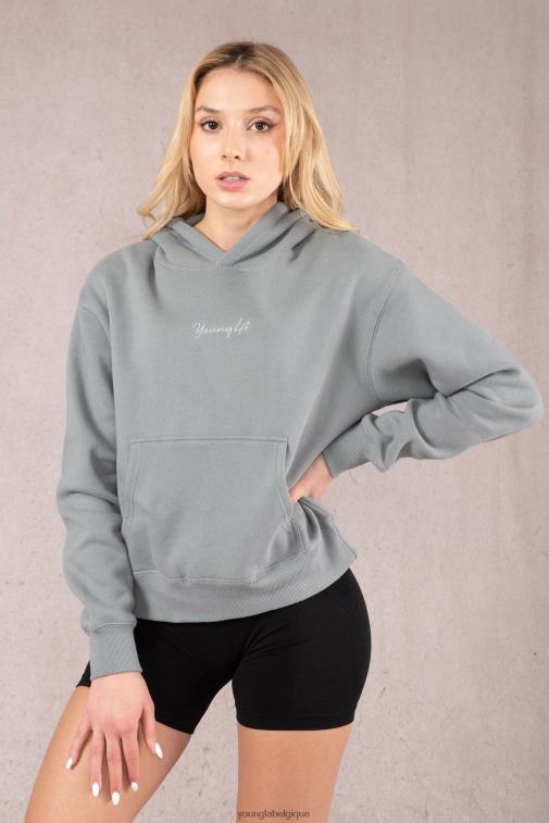 femmes ardoise w502 sweat à capuche de base YoungLA vêtements A004FL1189