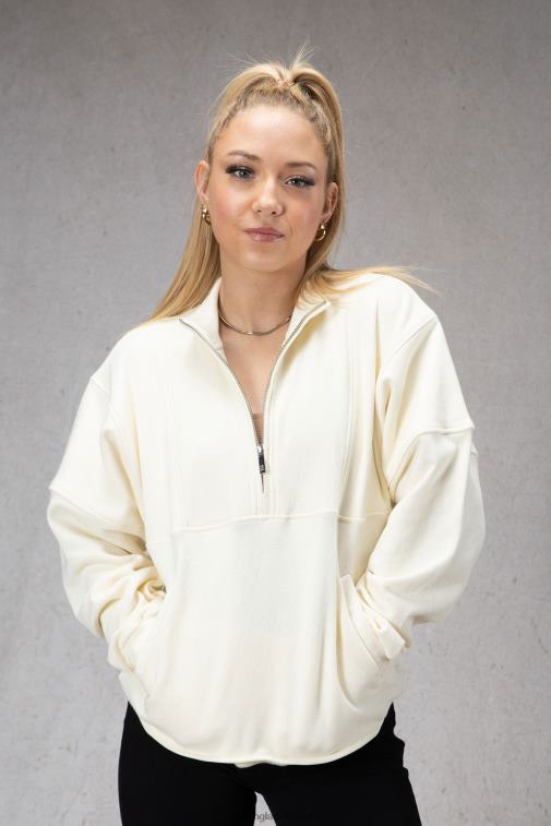 femmes blanc cassé w504 pull rétro YoungLA vêtements A004FL1181