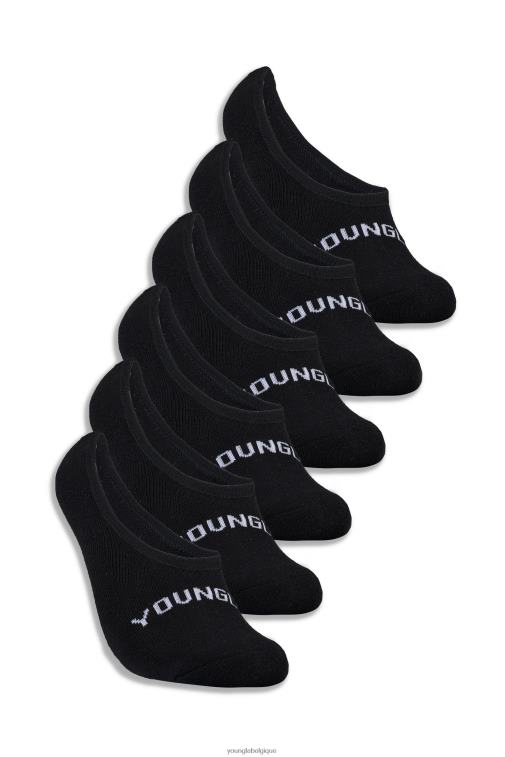 Hommes noir Lot de 3 chaussettes invisibles 711 YoungLA accessoire A004FL992