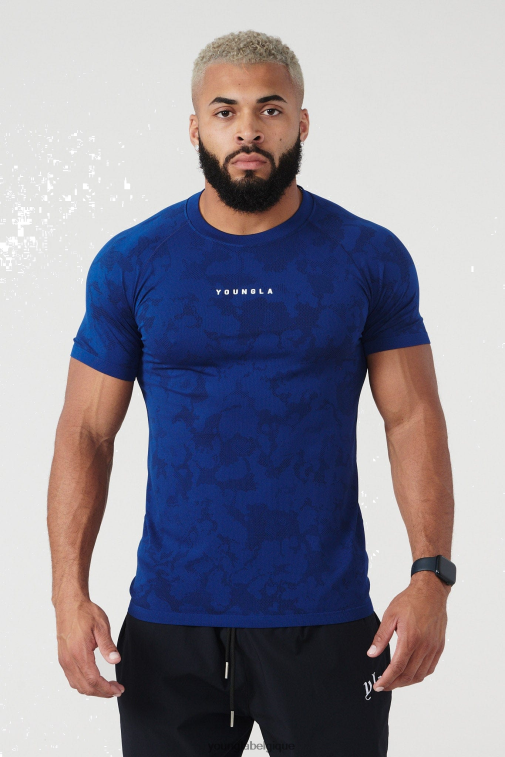 Hommes bleu royal 437 tees de compression numérique YoungLA vêtements A004FL177