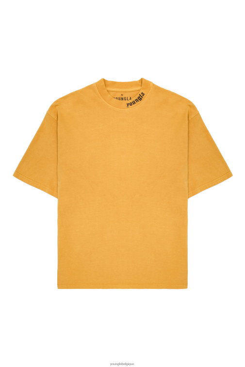 Hommes jaune moutarde 467 tees romains YoungLA vêtements A004FL153