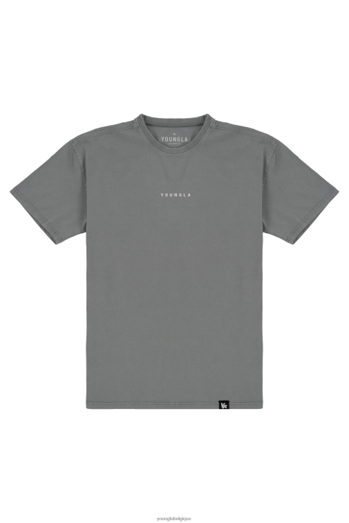 Hommes lavage gris 401 t-shirts essentiels YoungLA vêtements A004FL135