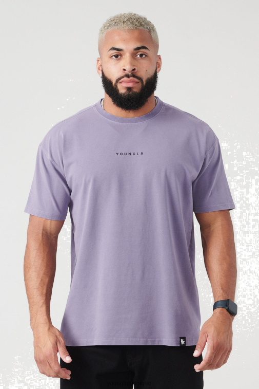 Hommes lavage violet 401 t-shirts essentiels avec jack été 23' YoungLA vêtements A004FL207