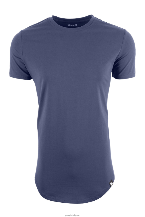 Hommes marine 402 tee-shirt parfait - fond festonné YoungLA vêtements A004FL335