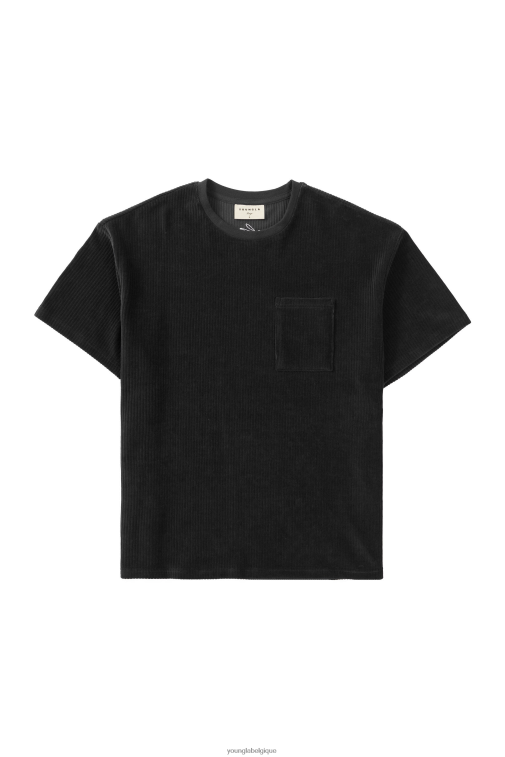 Hommes noir Collection de cordons 419 - t-shirts YoungLA vêtements A004FL347