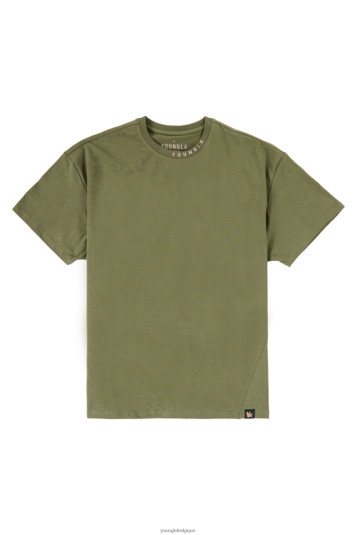 Hommes olive 429 t-shirts de marque YoungLA vêtements A004FL286