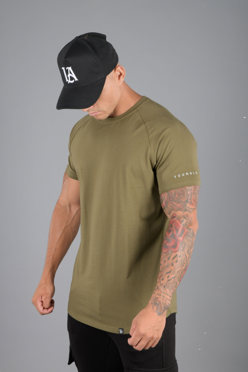 Hommes olive T-shirt hybride ultime 442 YoungLA vêtements A004FL464