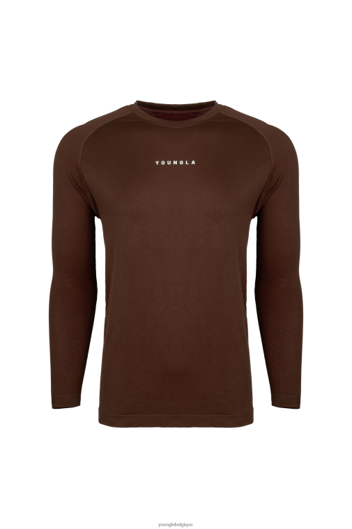 Hommes prune au chocolat 823 manches longues de compression nouvelle génération YoungLA vêtements A004FL360