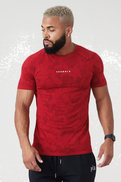 Hommes rouge 437 tees de compression numérique YoungLA vêtements A004FL176