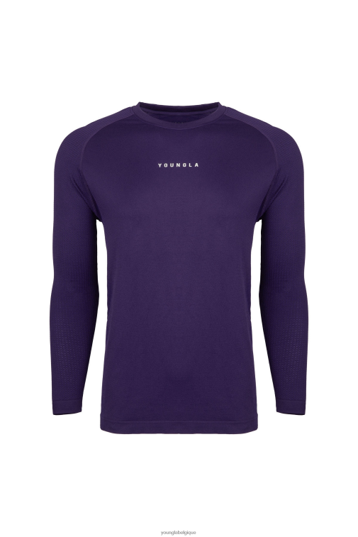 Hommes violet foncé 823 manches longues de compression nouvelle génération YoungLA vêtements A004FL361