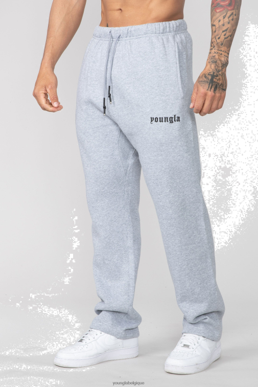 Hommes gris chiné 216 éternels sweats sans revers YoungLA vêtements A004FL895