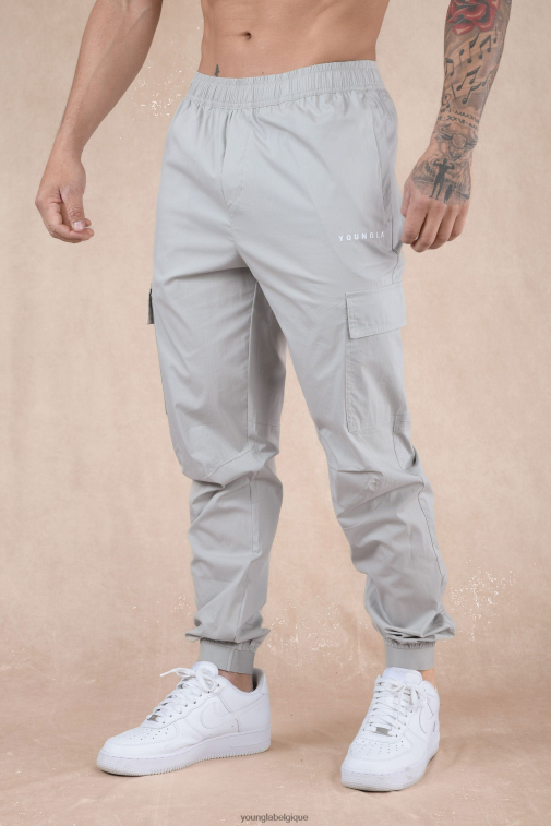 Hommes gris clair 242 joggeurs de banlieue YoungLA vêtements A004FL912