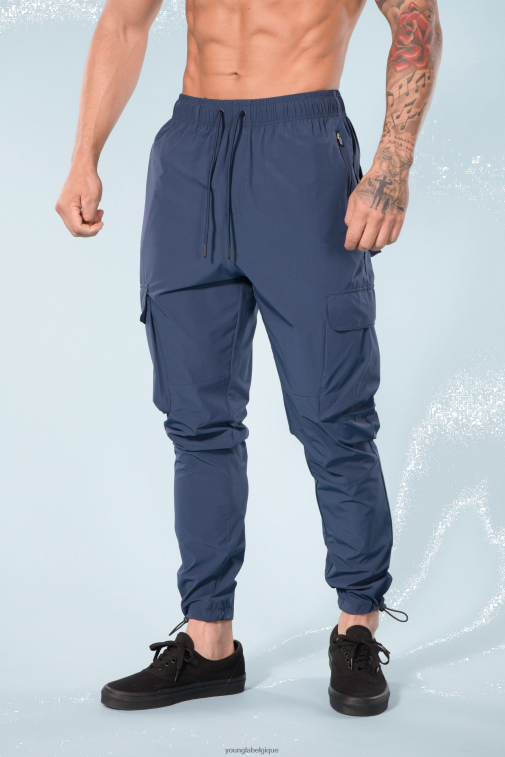 Hommes marine 218 joggers cargo de voyage YoungLA vêtements A004FL866