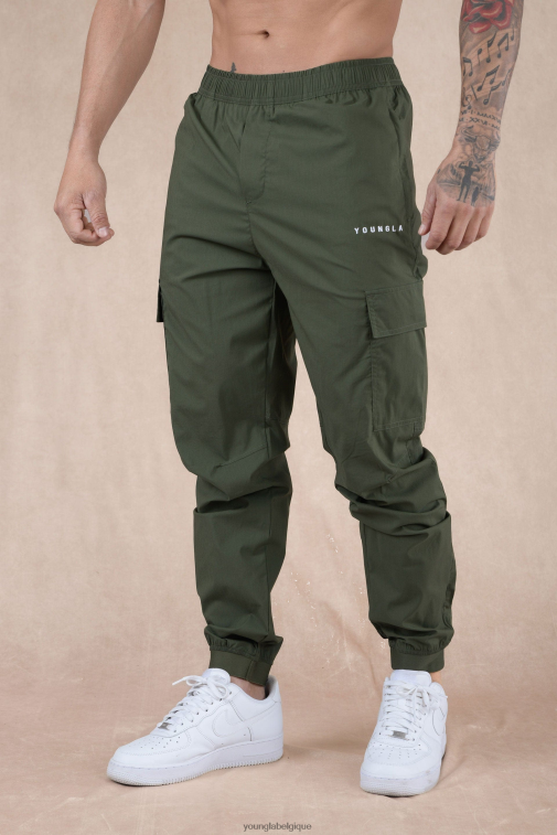 Hommes olive verte 242 joggeurs de banlieue YoungLA vêtements A004FL911