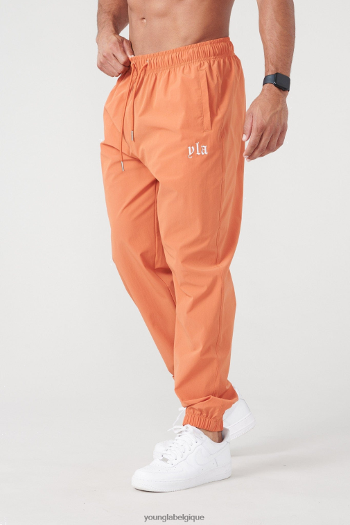 Hommes orange 214 pantalons de jogging en nylon sans effort YoungLA vêtements A004FL856