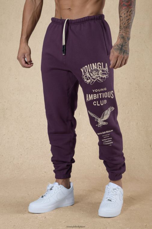 Hommes prune parfaite 233 les joggeurs immortels tombent 22" YoungLA vêtements A004FL851