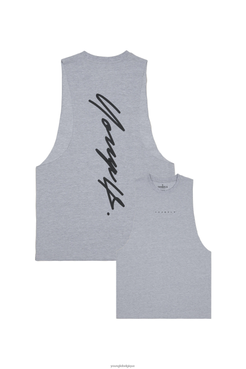 Hommes gris chiné 323 chars Delt autographes YoungLA vêtements A004FL7