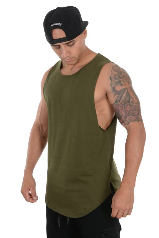 Hommes olive 308 réservoirs musculaires YoungLA vêtements A004FL82