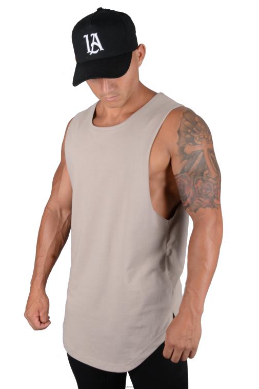 Hommes sable 308 réservoirs musculaires YoungLA vêtements A004FL84