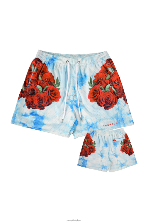 Hommes Les roses sont rouges 141 le short de la fête de quartier YoungLA vêtements A004FL609