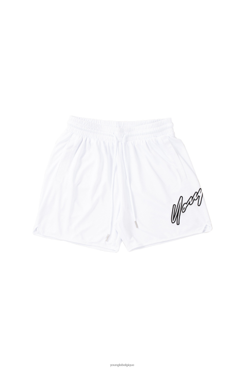 Hommes blanc 117 shorts de signature YoungLA vêtements A004FL605