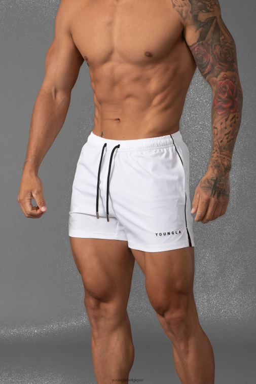 Hommes blanc 143 short de bain court YoungLA vêtements A004FL669