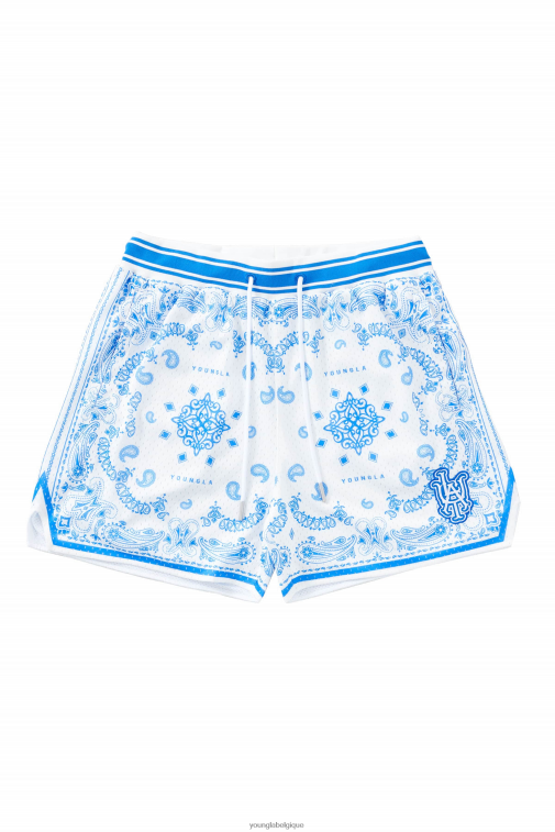 Hommes bleu 132 célèbres shorts bandana YoungLA vêtements A004FL484