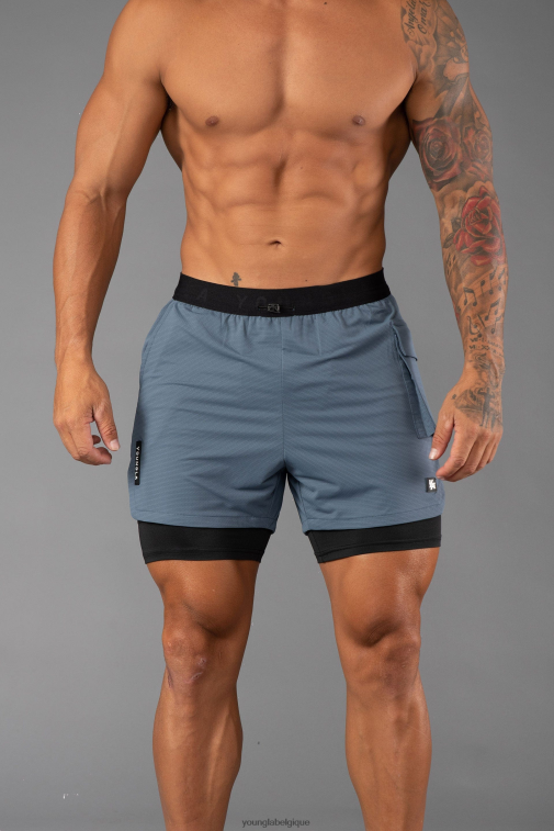 Hommes bleu ciel Short de compression de la gamme 121 performance YoungLA vêtements A004FL641