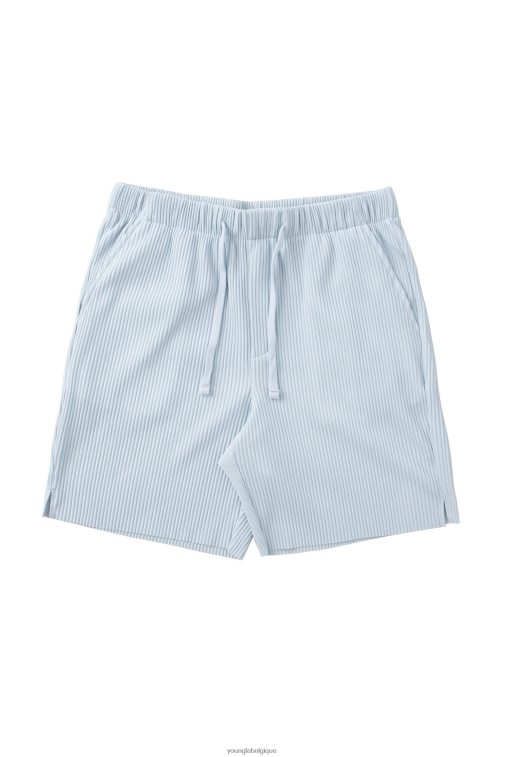 Hommes bleu clair 148 shorts de festival plissés YoungLA vêtements A004FL529