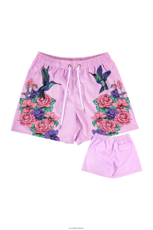 Hommes boquet rose 141 le short de la fête de quartier YoungLA vêtements A004FL612