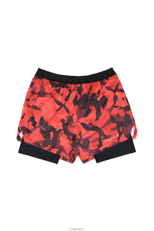 Hommes camouflage rouge Short de compression camouflage 138 Trilogy YoungLA vêtements A004FL725