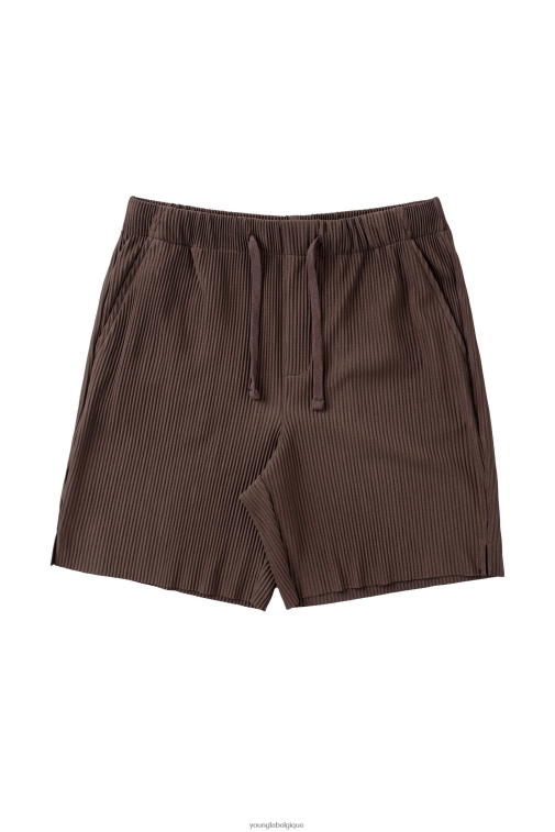 Hommes chocolat 148 shorts de festival plissés YoungLA vêtements A004FL527