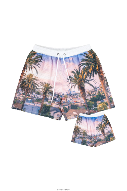 Hommes cité des Anges 150 shorts d'après-fête YoungLA vêtements A004FL616