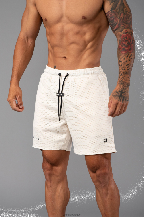 Hommes crème 130 shorts de basket indispensables YoungLA vêtements A004FL681