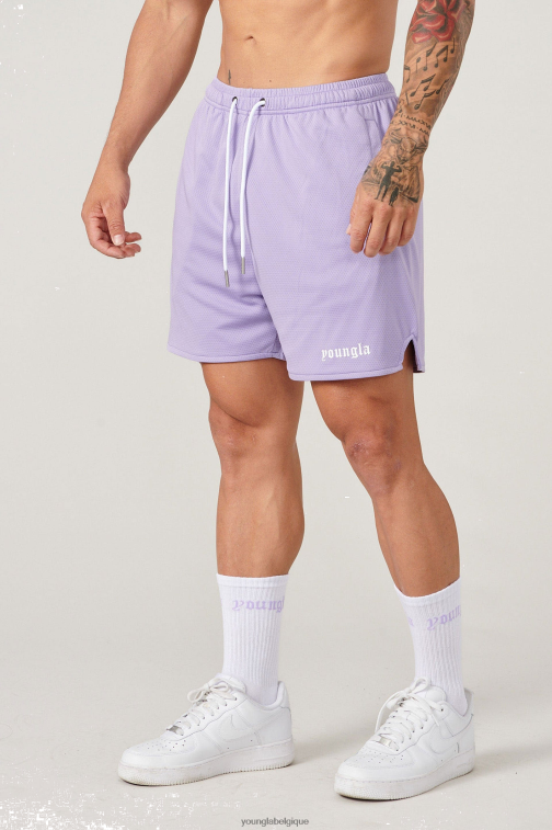 Hommes lavande Ensemble short et chaussettes de jeu 134 YoungLA vêtements A004FL495