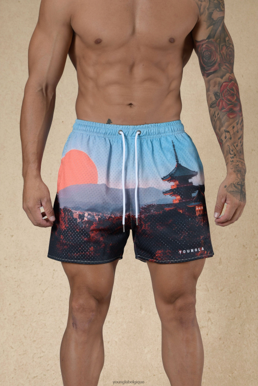 Hommes lever de soleil japonais 135 shorts de fête à la maison YoungLA vêtements A004FL510