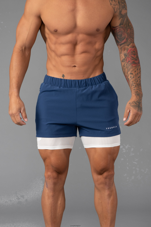 Hommes marine 144 shorts de compression à vitesse maximale YoungLA vêtements A004FL677