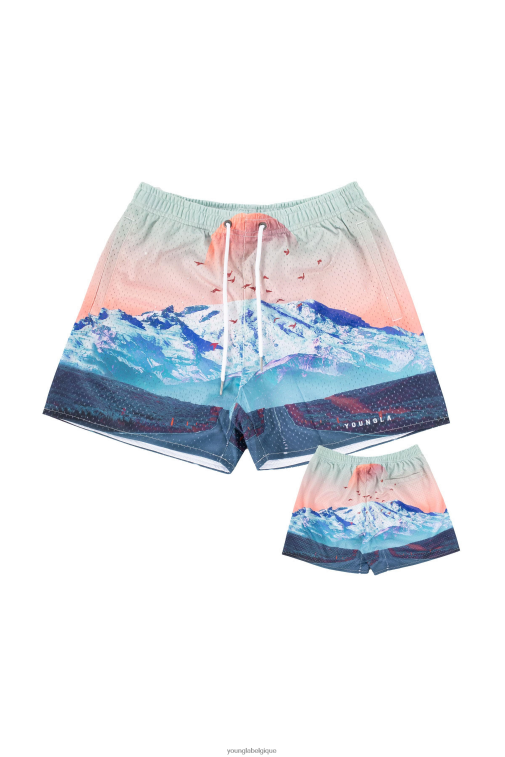 Hommes montagnes mystiques 150 shorts d'après-fête YoungLA vêtements A004FL619