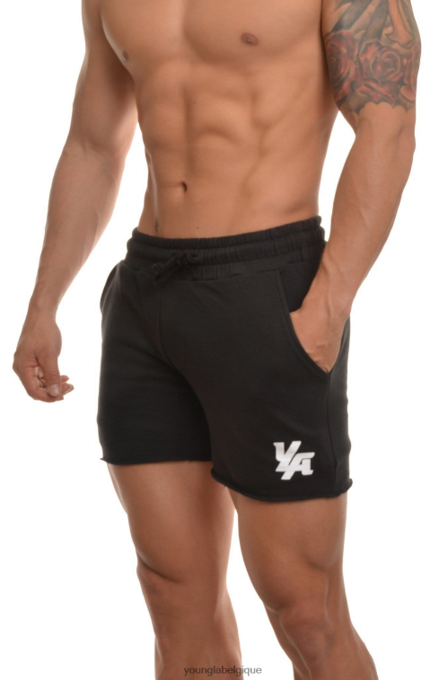 Hommes noir 102 short de musculation en French Terry YoungLA vêtements A004FL643