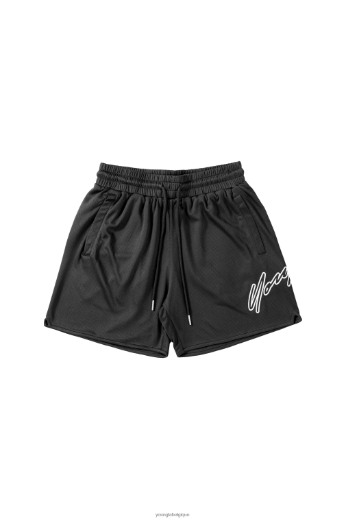 Hommes noir 117 shorts de signature YoungLA vêtements A004FL597