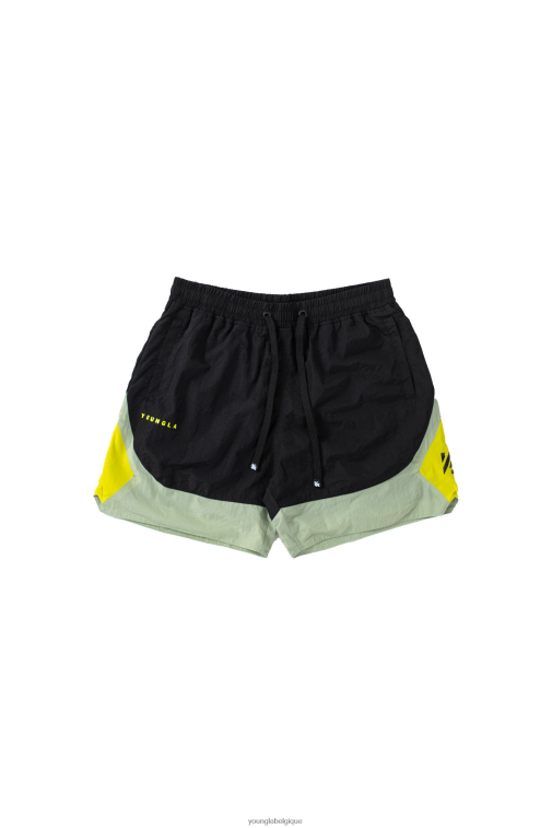 Hommes noir/vert sauge 109 shorts rétro YoungLA vêtements A004FL595