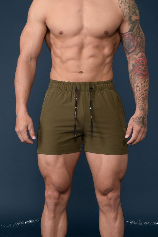 Hommes olive 101 short de musculation YoungLA vêtements A004FL687